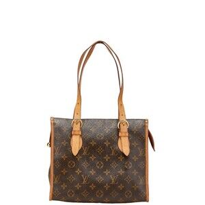 Louis Vuitton Monogram Popincourt Shoulder Bag Tote Brown Leather